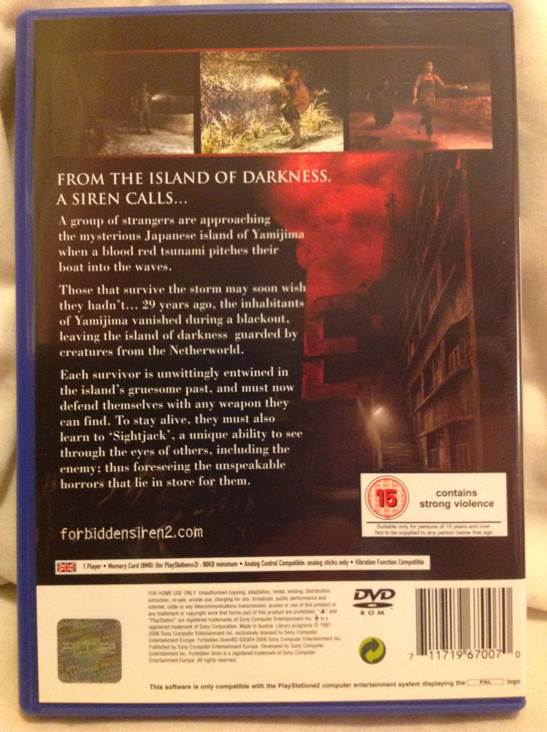 Forbidden Siren 2 - Sony PlayStation 2 (PS2) (Sony Computer Entertainment - 1) video game collectible [Barcode 711719670070] - Main Image 2