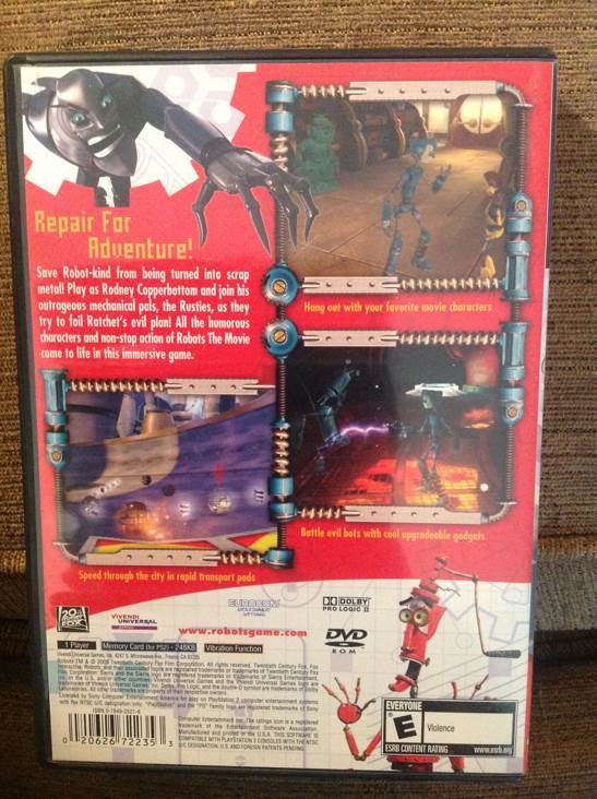Robots - Sony PlayStation 2 (PS2) (Vivendi Universal Games - 1) video game collectible [Barcode 020626722353] - Main Image 2