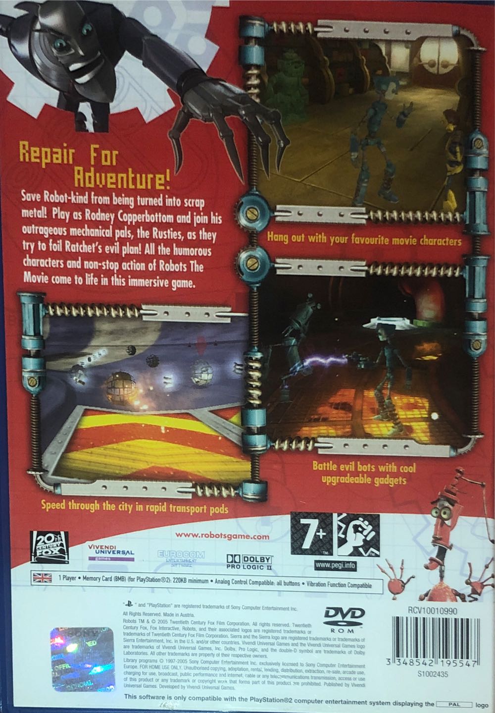Robots - Sony PlayStation 2 (PS2) (Sierra Entertainment - 1) video game collectible [Barcode 3348542195547] - Main Image 2