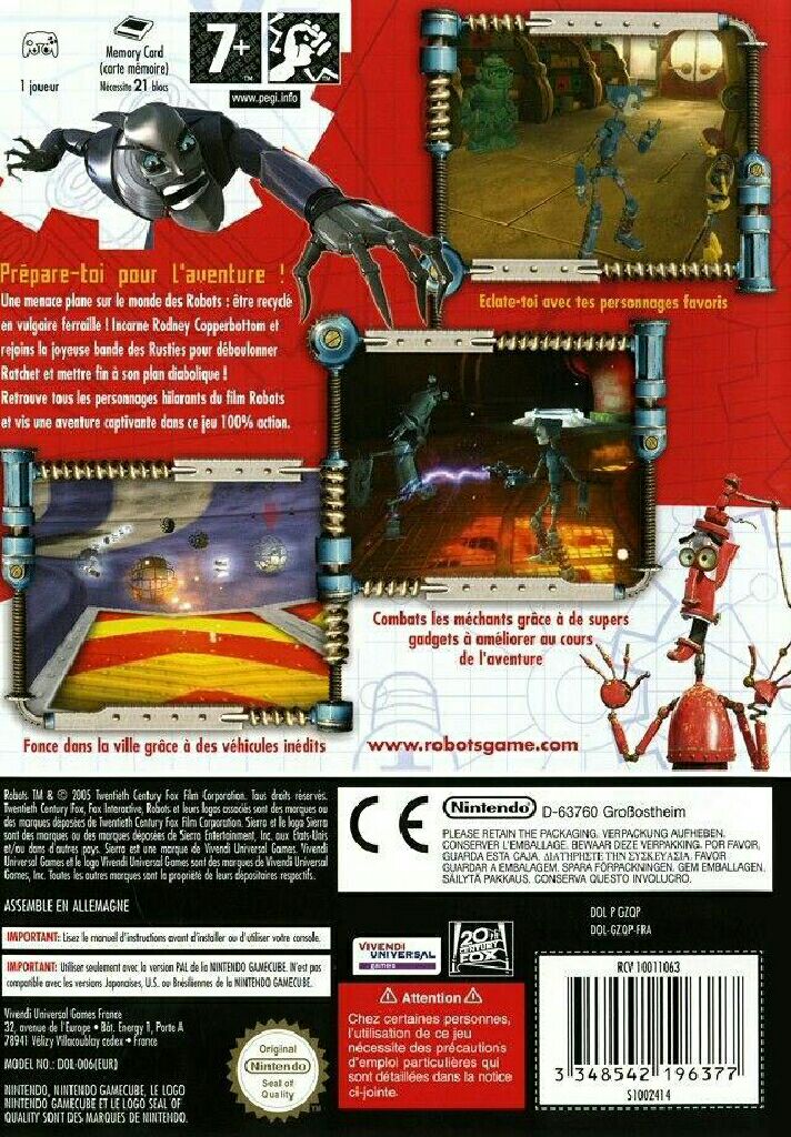 Robots - Nintendo GameCube (Sierra - 1) video game collectible [Barcode 3348542196346] - Main Image 2