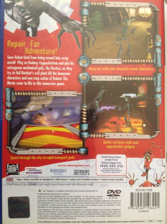 Robots - Sony PlayStation 2 (PS2) (Vinendi Universal Games - 1) video game collectible [Barcode 3348542196421] - Main Image 2