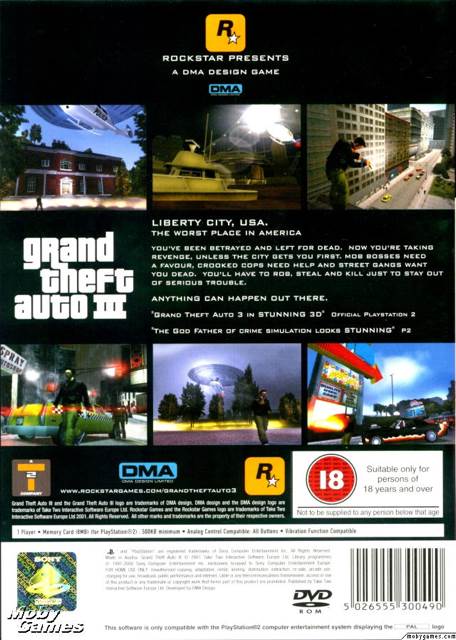 Grand Theft Auto III - Sony PlayStation 2 (PS2) (Rockstar Games - 1) video game collectible [Barcode 5026555300506] - Main Image 2