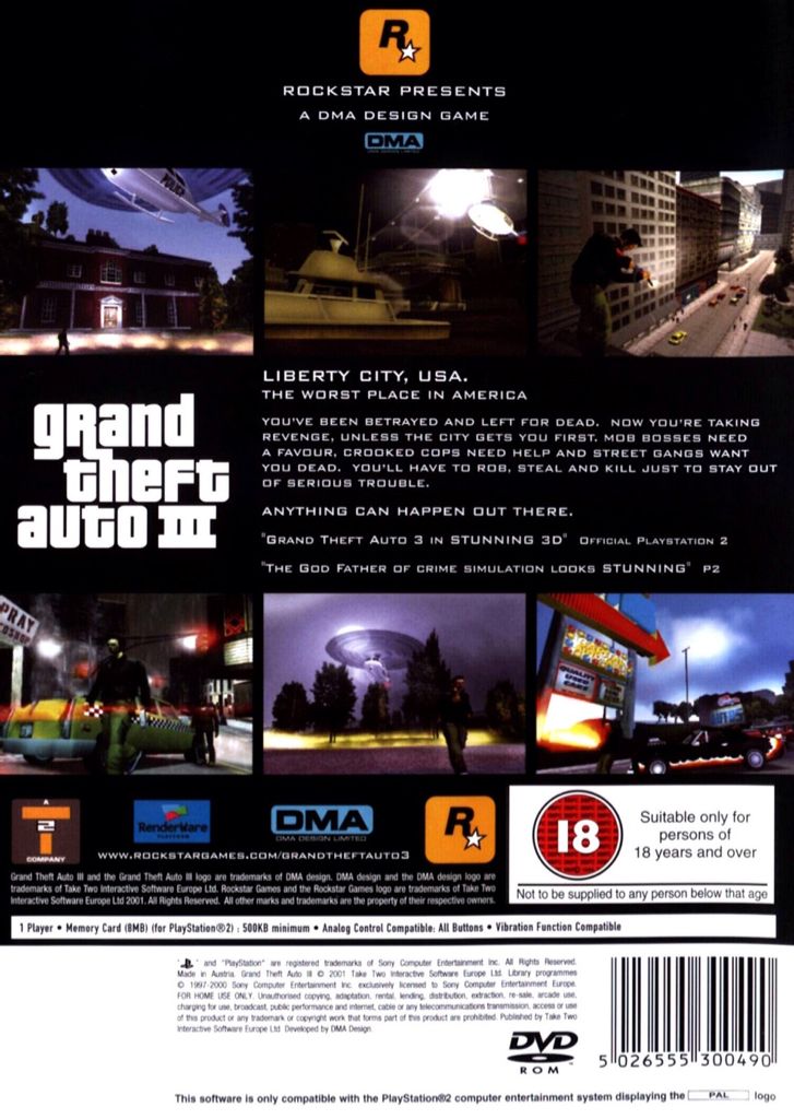 GTA III - Sony PlayStation 2 (PS2) video game collectible - Main Image 2