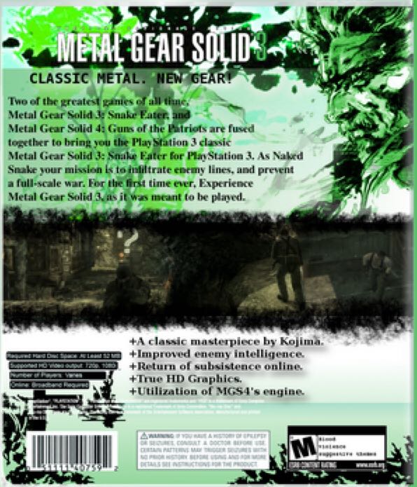 Metal Gear Solid 3: Snake Eater HD - Sony PlayStation 3 (PS3) (Konami - 1) video game collectible - Main Image 2
