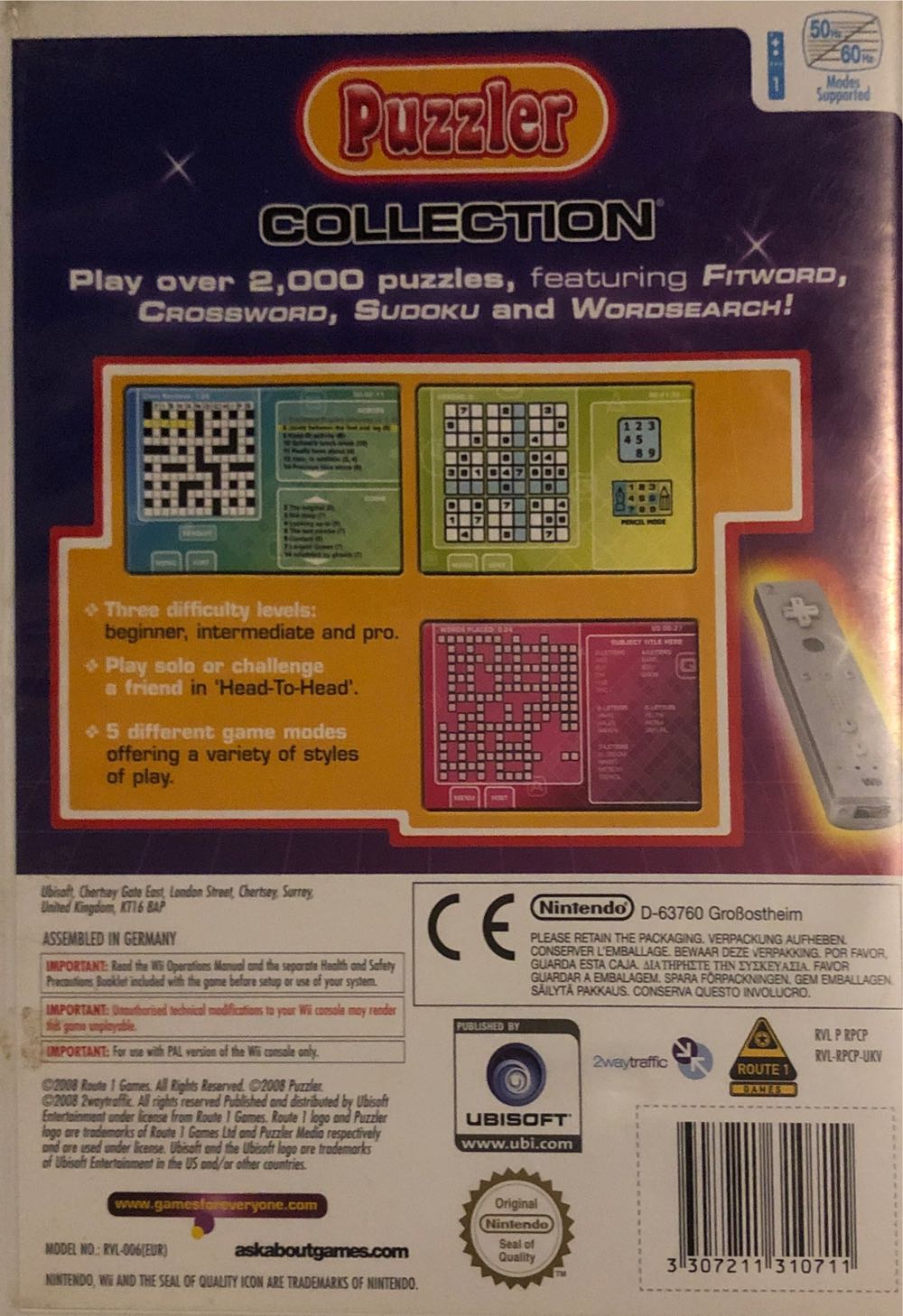 Puzzler Collection - Nintendo Wii (Ubisoft - 1) video game collectible [Barcode 3307211310711] - Main Image 2