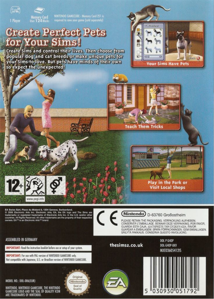 Sims 2: Pets - Nintendo GameCube (EA - 1) video game collectible [Barcode 014633152449] - Main Image 2