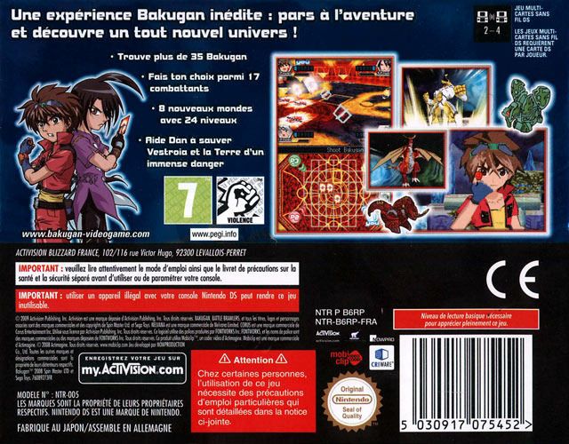 Bakugan: Battle Brawlers - Nintendo DS (Activision - 1-4) video game collectible [Barcode 047875760899] - Main Image 2