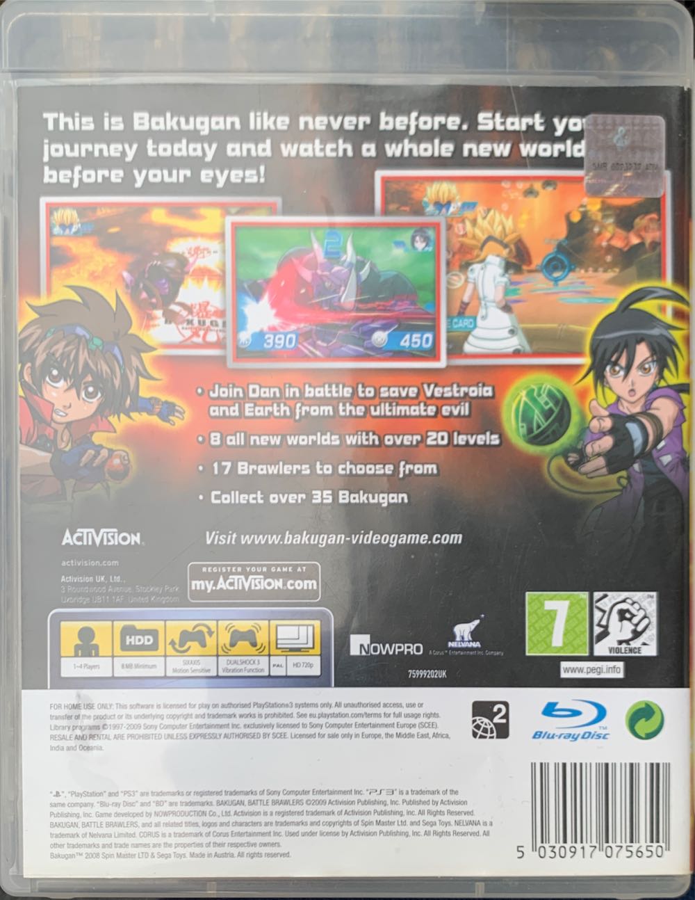 Bakugan: Battle Brawlers - Sony PlayStation 3 (PS3) (Konami) video game collectible [Barcode 5030917075650] - Main Image 2