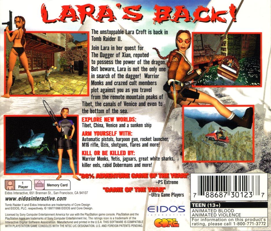Tomb Raider II - Sony PlayStation (Eidos Interactive - 1) video game collectible - Main Image 2
