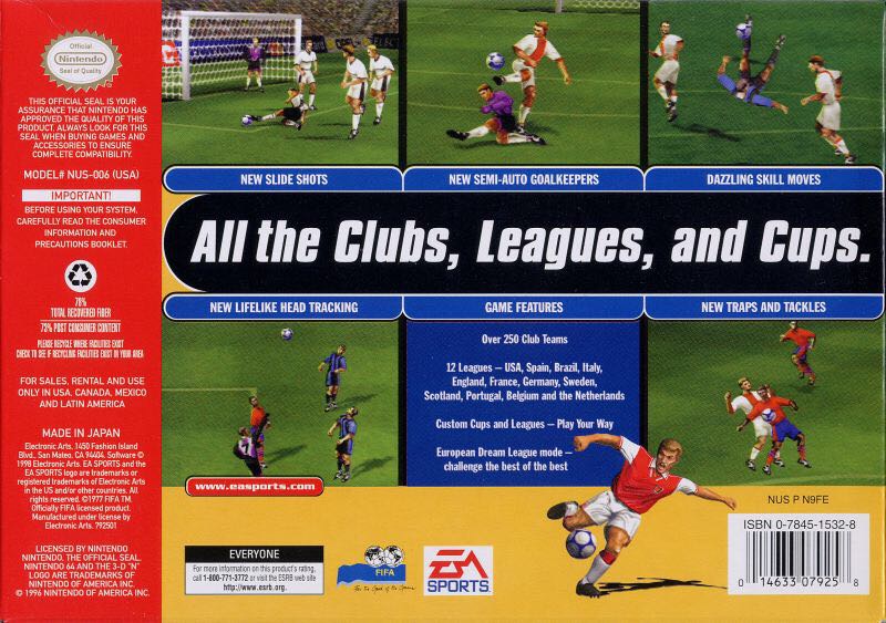 FIFA 99 - Nintendo 64 (N64) (Ea Sports - 1-4) video game collectible [Barcode 5030935018103] - Main Image 2