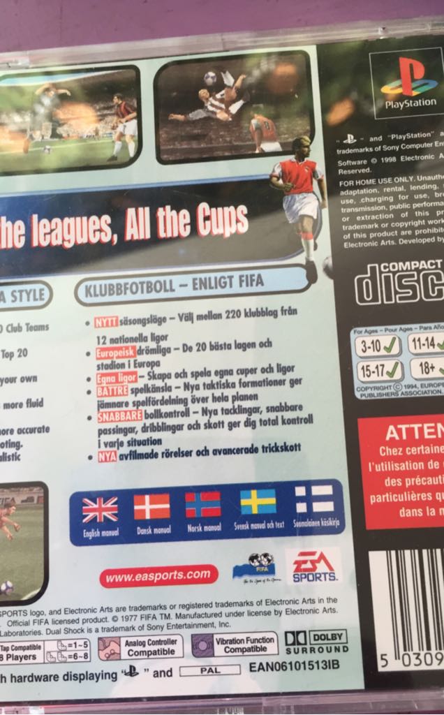 FIFA 99 - Sony PlayStation (Ea Sports) video game collectible [Barcode 5030945018094] - Main Image 2