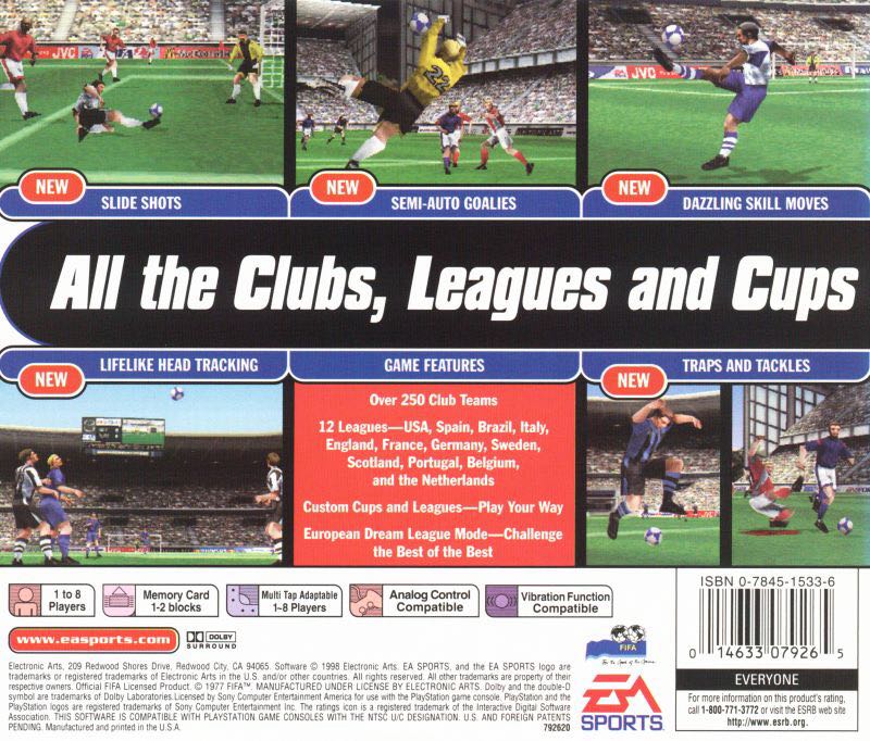 FIFA 99 - Sony PlayStation (Electonic Arts - 1-8) video game collectible [Barcode 5030946018093] - Main Image 2