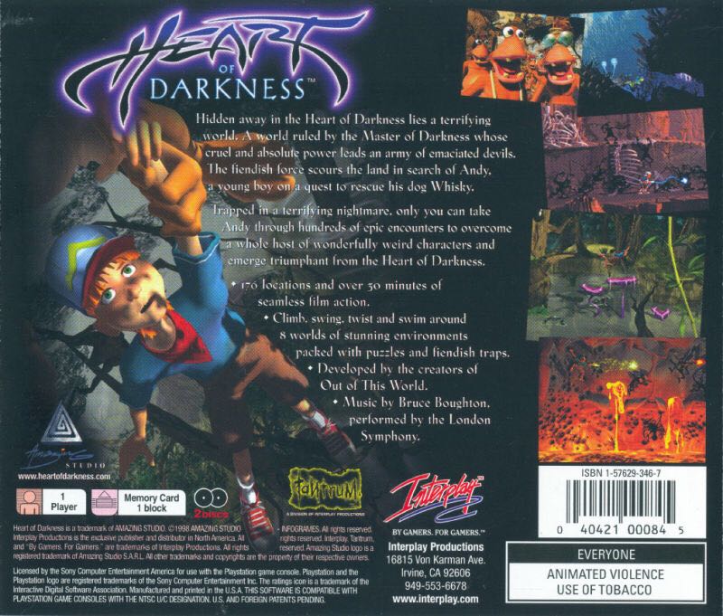 Heart of Darkness - Sony PlayStation (1) video game collectible [Barcode 3546430003855] - Main Image 2