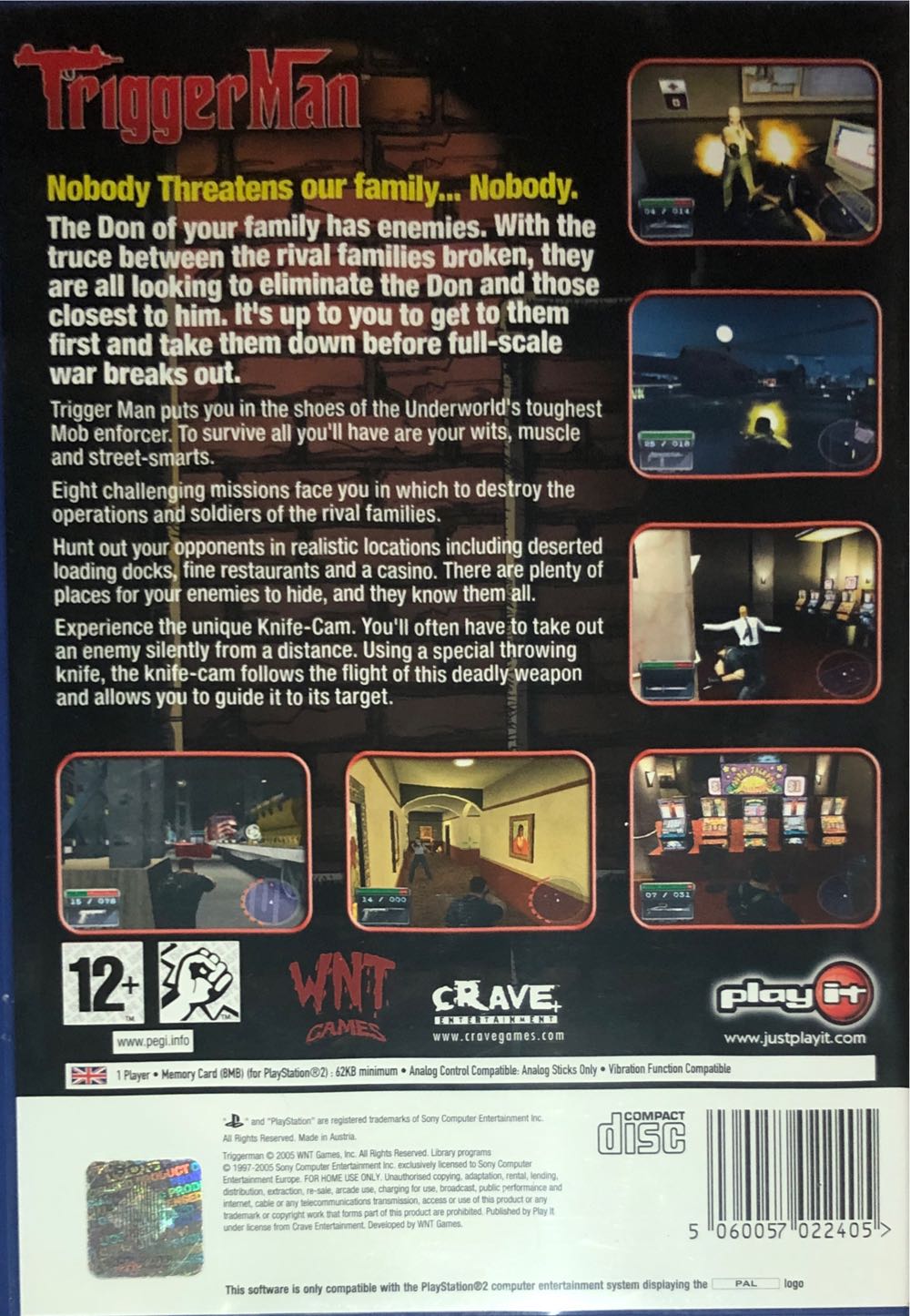 Trigger Man - Sony PlayStation 2 (PS2) (Crave Entertainment, Play It! - 1-2) video game collectible [Barcode 5060057022405] - Main Image 2