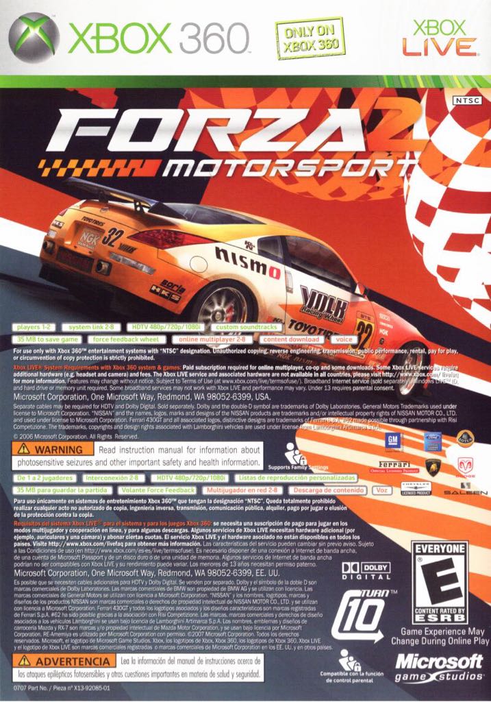 Marvel Ultimate Alliance / Forza Motorsport 2 - Microsoft Xbox 360 video game collectible - Main Image 2