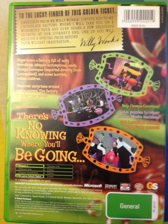 Charlie and the Chocolate Factory - Microsoft Xbox (WB) video game collectible [Barcode 5026555242219] - Main Image 2