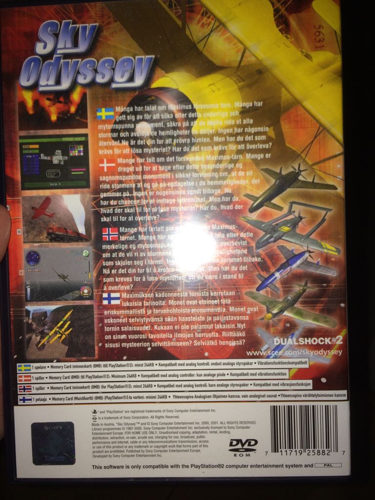 Sky Odyssey - Sony PlayStation 2 (PS2) video game collectible [Barcode 711719258827] - Main Image 2
