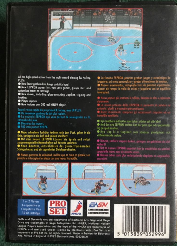 NHLPA Hockey 93 - Sega Mega Drive (Electronic Arts - 2) video game collectible [Barcode 5015839052996] - Main Image 2