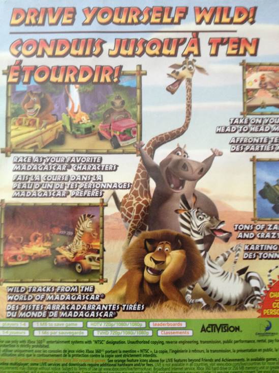 Madagascar Kartz - Microsoft Xbox 360 video game collectible [Barcode 047875760097] - Main Image 2