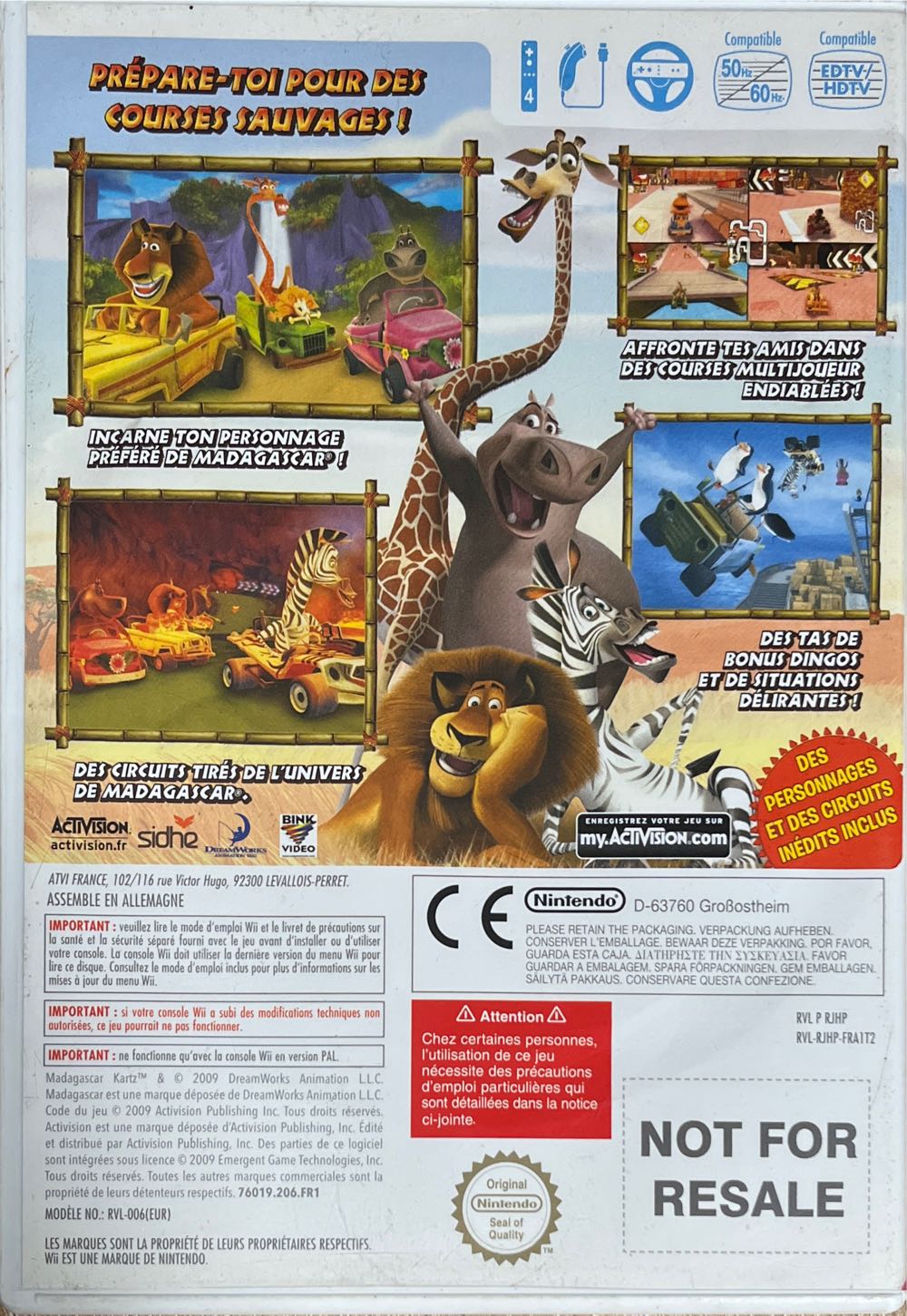 WII / Madagascar Kartz - Nintendo Wii (1-4) video game collectible - Main Image 2