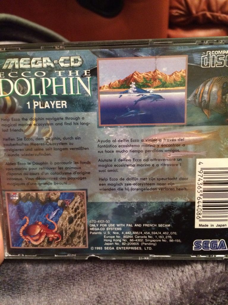 Ecco the Dolphin - Sega Mega CD (Sega - 1) video game collectible [Barcode 4974365644086] - Main Image 2