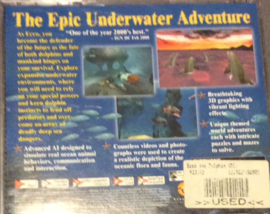 Ecco the Dolphin - Sega Dreamcast video game collectible - Main Image 2