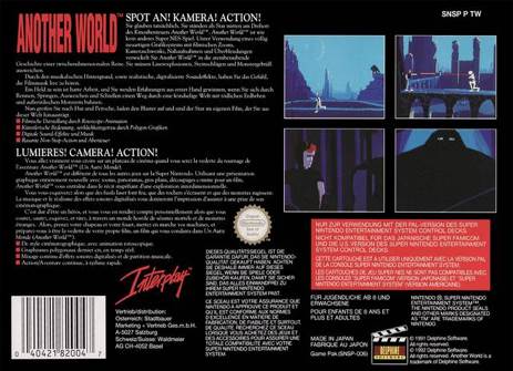 Another World - Nintendo Super Nintendo Entertainment System (SNES) video game collectible - Main Image 2