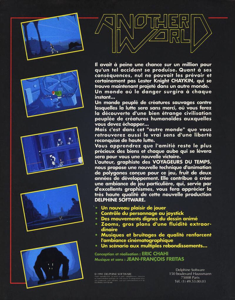 Another World - PC (Delphine Software International) video game collectible - Main Image 2