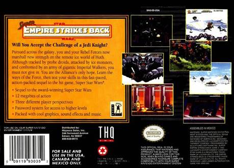 Super Star Wars: The Empire Strikes Back - Nintendo Super Nintendo Entertainment System (SNES) video game collectible - Main Image 2