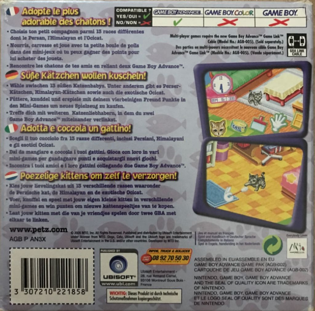 Catz - Nintendo Game Boy Advance (GBA) (Ubisoft - 1) video game collectible [Barcode 3307210221858] - Main Image 2