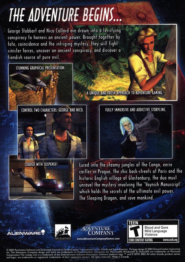 Broken Sword - The Sleeping Dragon - Valve Steam (Revolution Software) video game collectible [Barcode 4005209047883] - Main Image 2