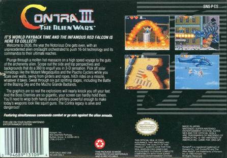 SNES Mini Contra 3: The Alien Wars - Nintendo Super Nintendo Entertainment System (SNES) (Konami - 2) video game collectible - Main Image 2