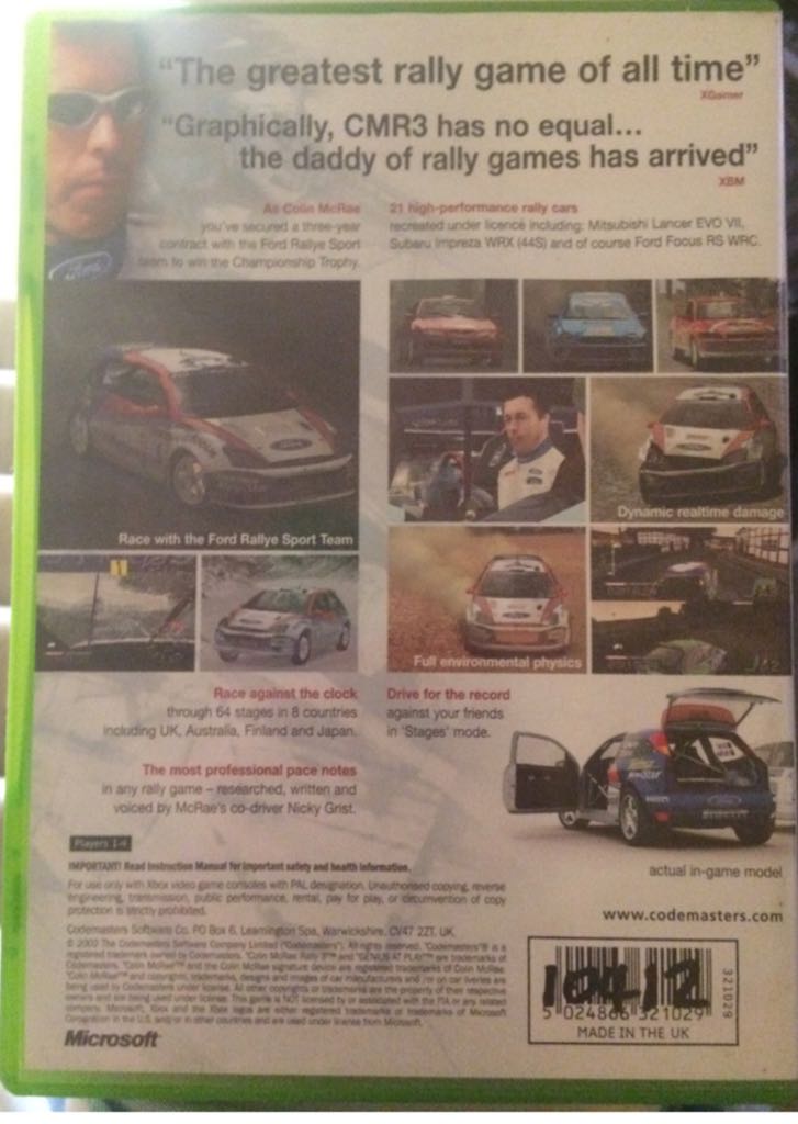 Colin McRae Rally 3 - Microsoft Xbox video game collectible - Main Image 2