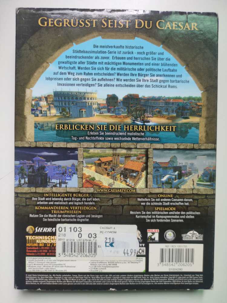 Caesar 4 - PC (Sierra Entertainment\\\\t - 1) video game collectible [Barcode 3348542206205] - Main Image 2