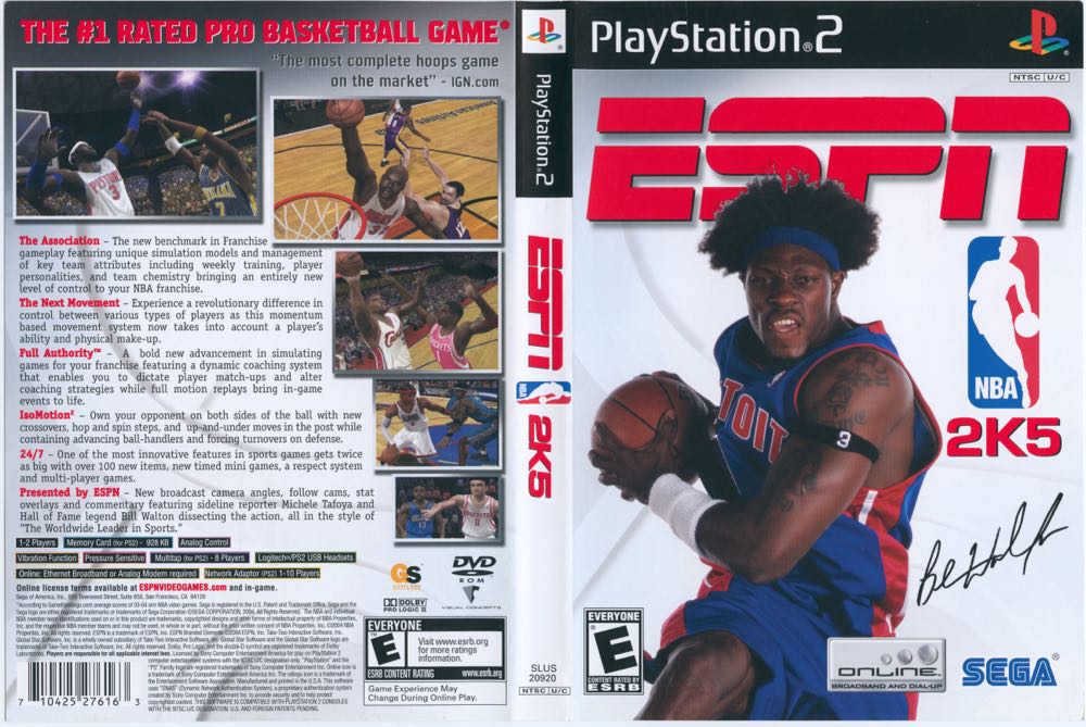 ESPN NBA 2K5 - Sony PlayStation 2 (PS2) (Sega Games - 1-2) video game collectible - Main Image 2