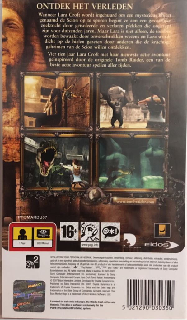 Lara Croft Tomb Raider: Anniversary - Sony PlayStation Portable (PSP) (Eidos Interactive - 1) video game collectible [Barcode 5021290030350] - Main Image 2