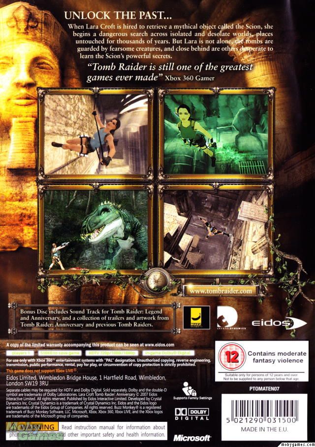 Tomb Raider: Anniversary - Microsoft Xbox 360 (Backwards compatible - 1) video game collectible - Main Image 2