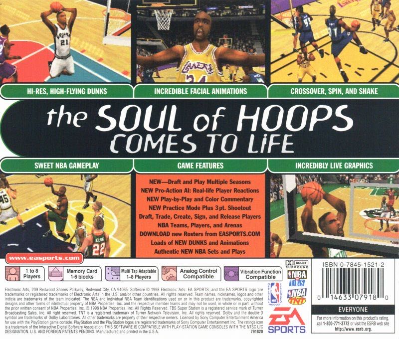 NBA Live 99 - PSX - Sony PlayStation video game collectible [Barcode 5030934018074] - Main Image 2