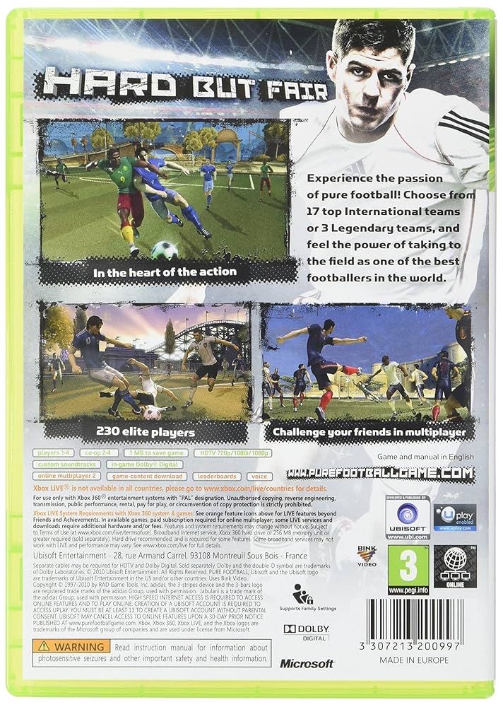 Pure Football - Microsoft Xbox 360 (Ubisoft - 1-4) video game collectible [Barcode 3307213201017] - Main Image 2