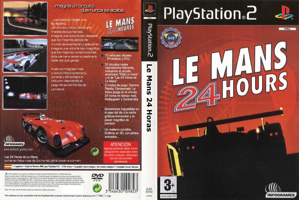 Le Mans 24 Hours - Sony PlayStation 2 (PS2) (Infogames - 2) video game collectible [Barcode 742725223851] - Main Image 2