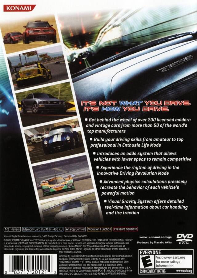 Enthusia Professional Racing - Sony PlayStation 2 (PS2) video game collectible [Barcode 4012927026588] - Main Image 2