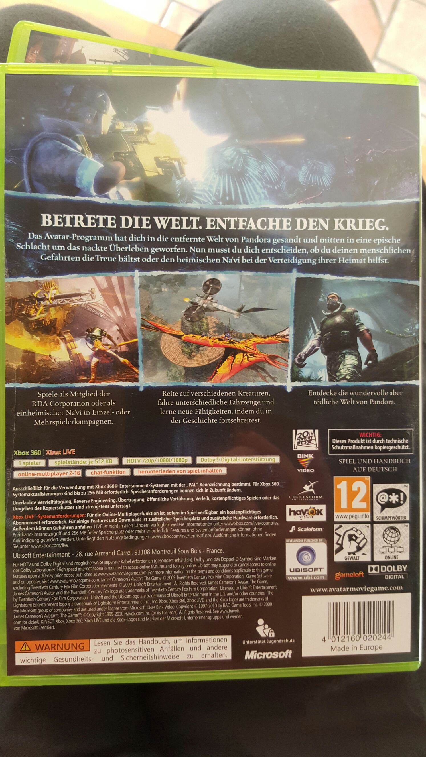 AVATAR - Das Spiel - Microsoft Xbox 360 video game collectible - Main Image 2