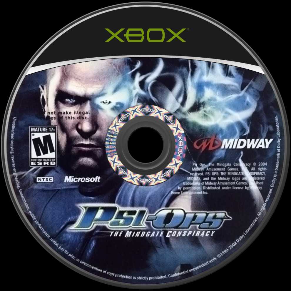 Psi-Ops: The Mindgate Conspiracy - Microsoft Xbox (Midway - 1) video game collectible [Barcode 031719300310] - Main Image 3