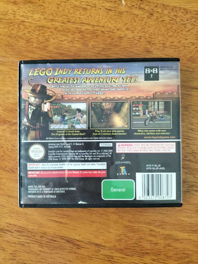 Lego Indiana Jones 2: The Adventure Continues - Nintendo DS video game collectible [Barcode 023272008703] - Main Image 2