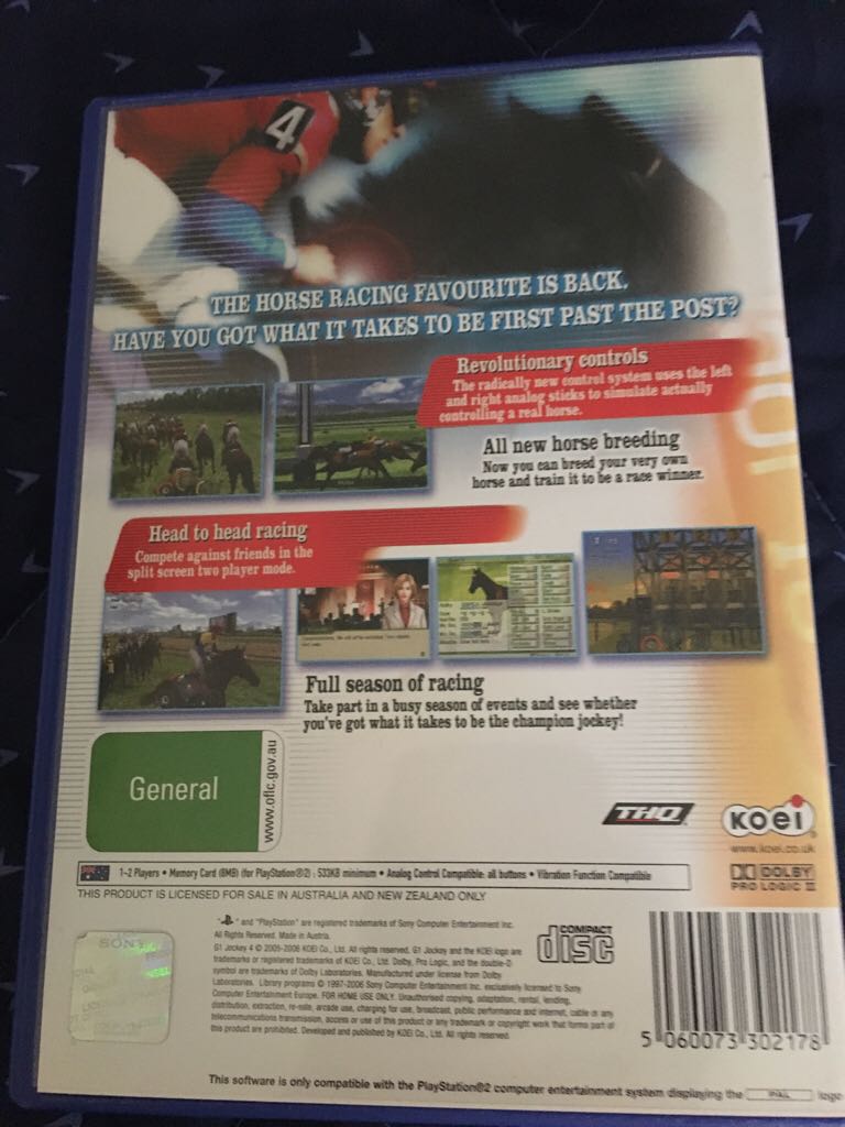 G1 Jockey 4 - Sony PlayStation 2 (PS2) (Thq - Games) video game collectible [Barcode 5060073302178] - Main Image 2