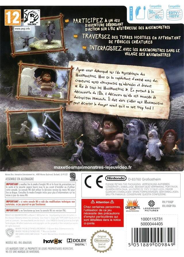 Where The Wild Things Are - Sony PlayStation 3 (PS3) (Warner Bros - 1) video game collectible [Barcode 883929101962] - Main Image 2