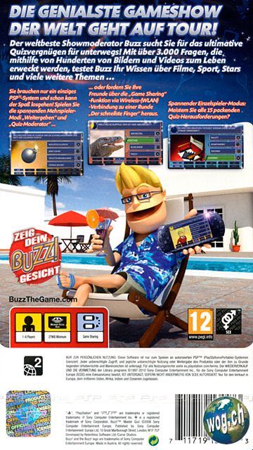 Buzz Master Quiz - Sony PlayStation Portable (PSP) (Sony - 6) video game collectible [Barcode 711719972853] - Main Image 2