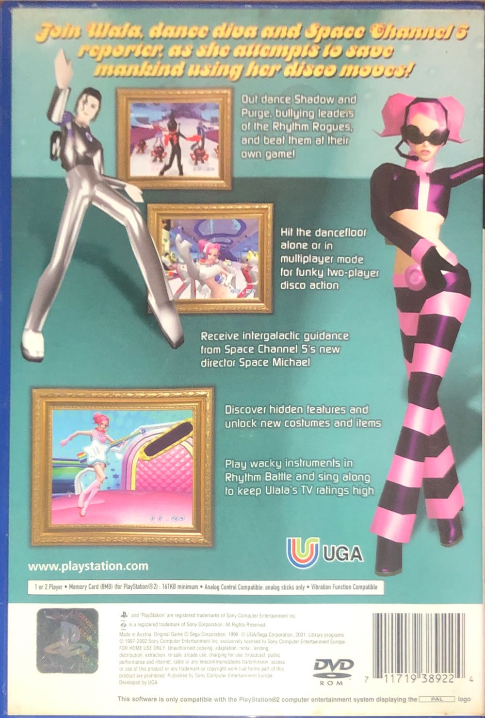 Space Channel 5 - Part 2 - Sony PlayStation 2 (PS2) (Sega - 2) video game collectible [Barcode 711719389224] - Main Image 2