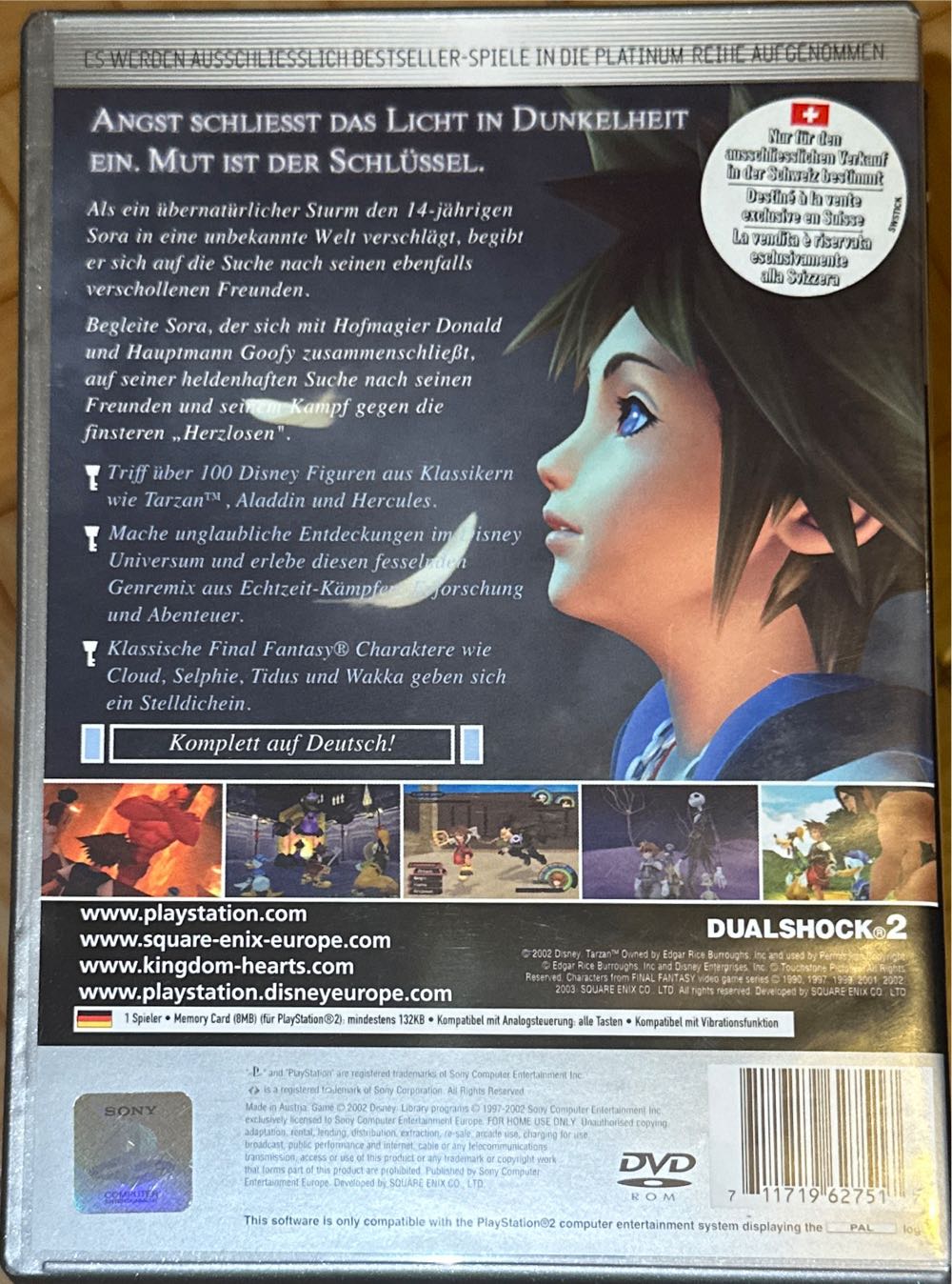 Kingdom Hearts Platinum - Sony PlayStation 2 (PS2) video game collectible [Barcode 711719627517] - Main Image 2