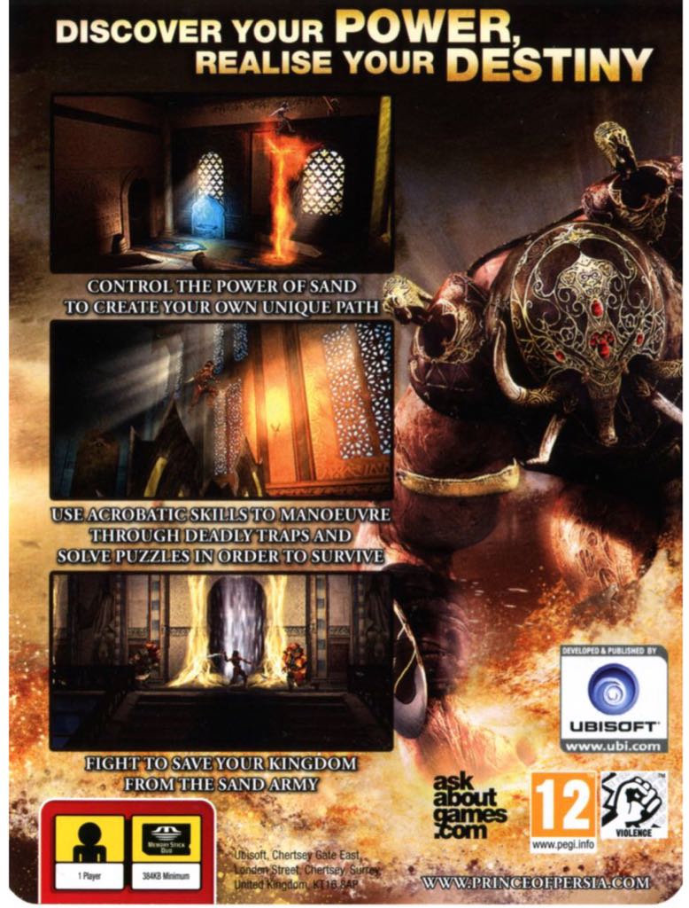 Prince of Persia: The Forgotten Sands - Sony PlayStation Portable (PSP) (Ubisoft - 1) video game collectible [Barcode 799007788393] - Main Image 2